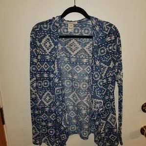 Aztec Print Cardigan/No Buttons